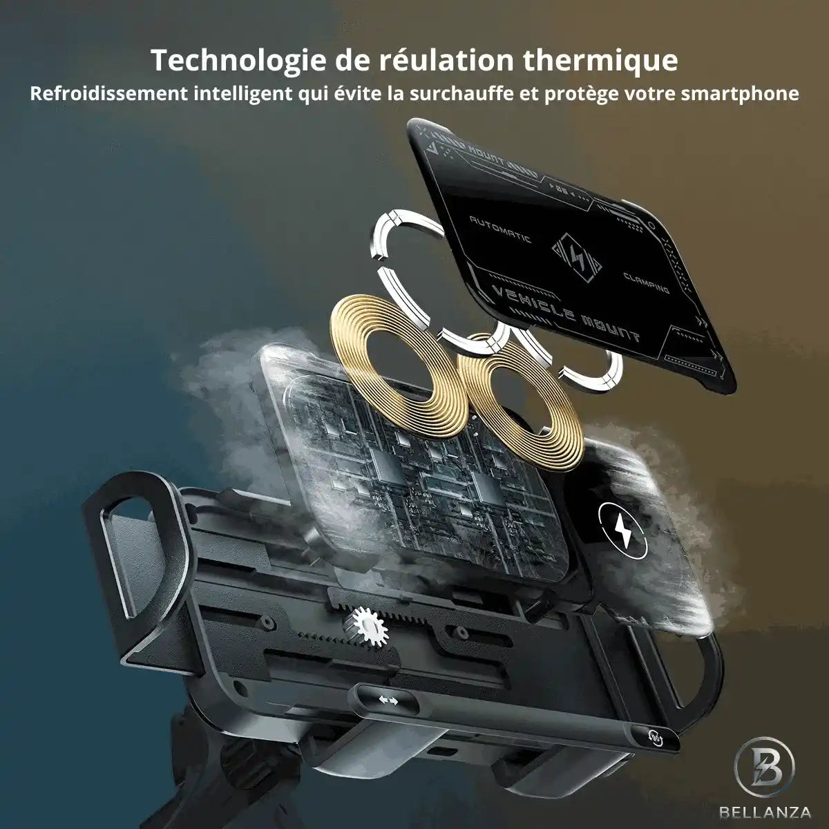 Chargeur à induction auto-rotatif